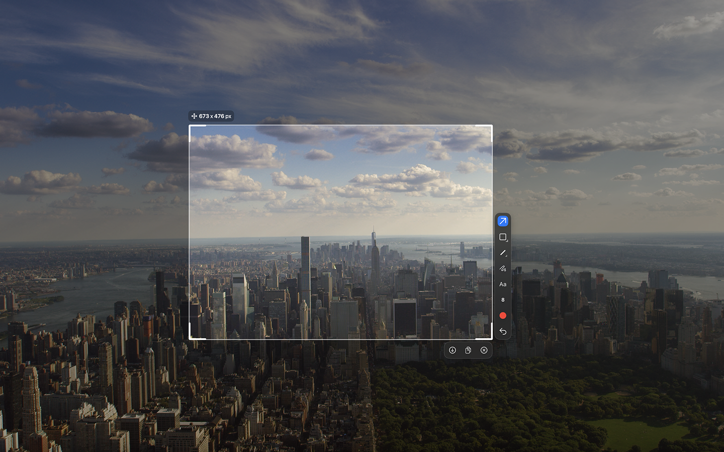 Sleekshot running on macOS with dark theme