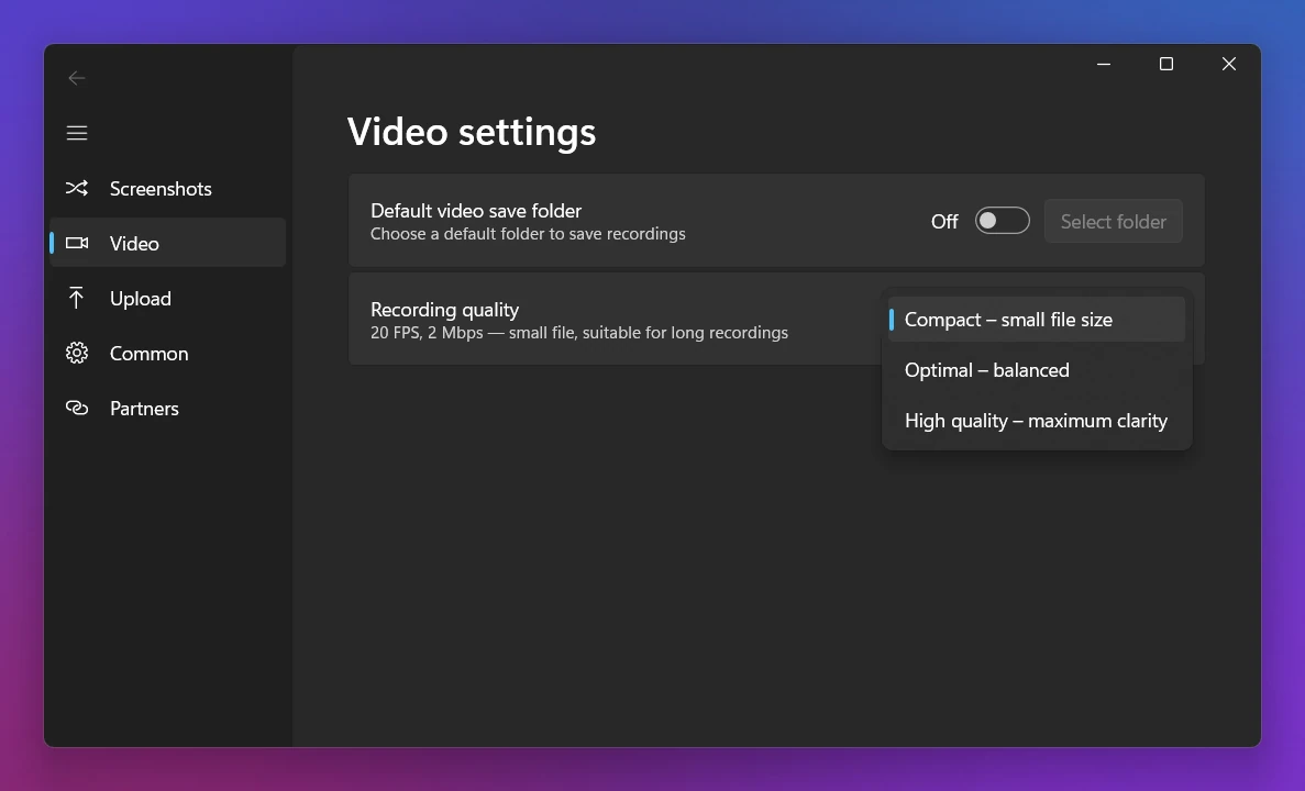 Screen Recording Quality on Windows: Resolution, FPS and Bitrate Settings